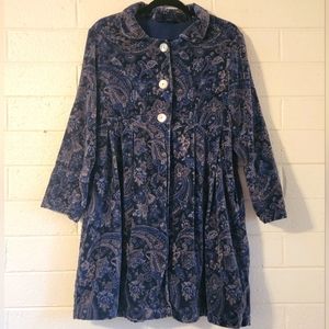 Vintage paisley velvet coat